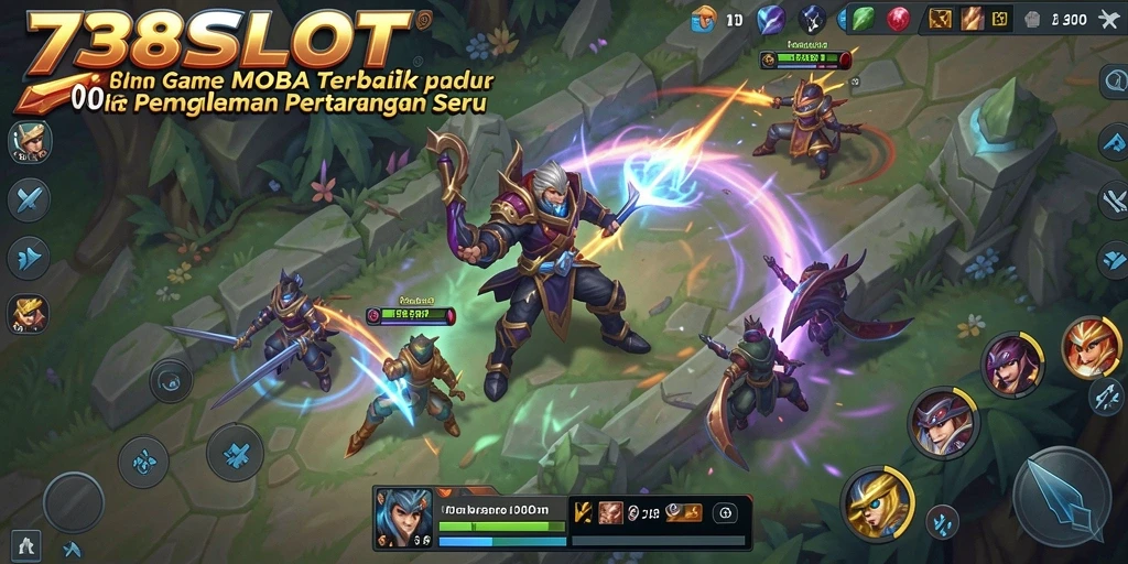Tampilan seru gameplay MOBA di 738SLOT dengan aksi yang mendebarkan.