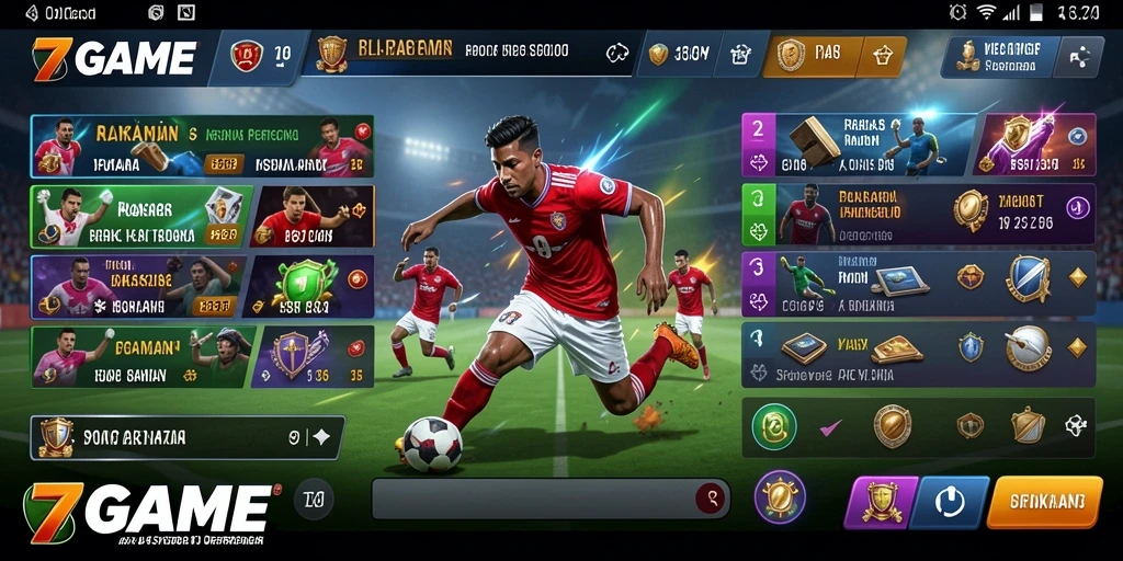 Tampilan gameplay 7GAME dengan berbagai pilihan taruhan olahraga.
