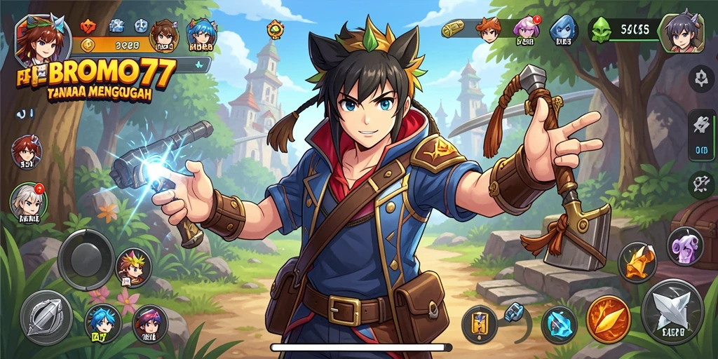 Tampilan menarik dari gameplay BROMO77 di dunia anime.