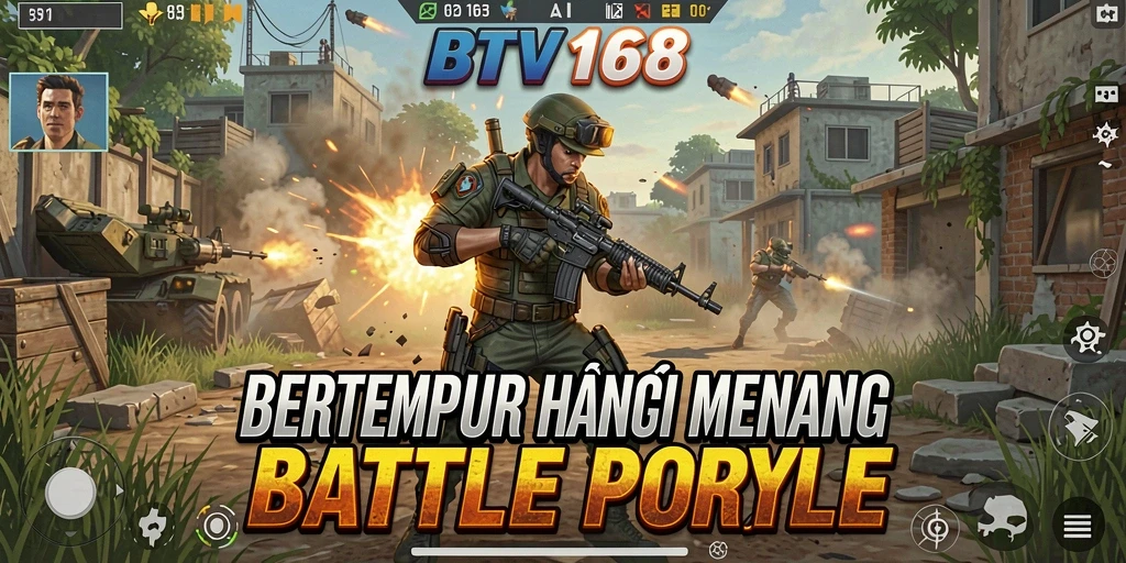 Gameplay seru BTV168 dengan aksi Battle Royale penuh intensitas.