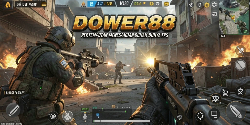 Tampilan utama gameplay DOWER88 yang penuh aksi dan ketegangan.