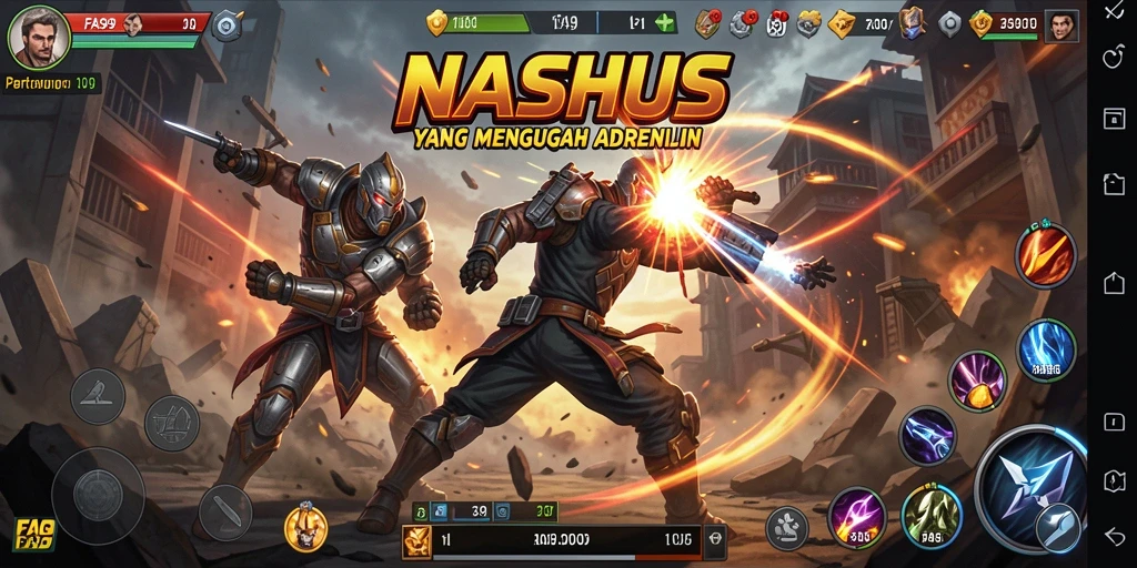 Tampilan seru gameplay aksi FA99 yang mendebarkan.