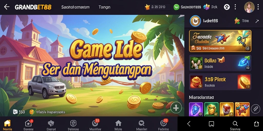 Screenshot utama menampilkan gameplay santai dari GRANDBET88.