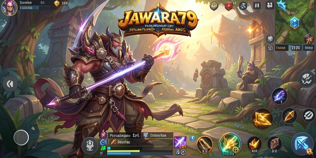 Tampilan gameplay seru dalam JAWARA79 dengan karakter yang beraksi.