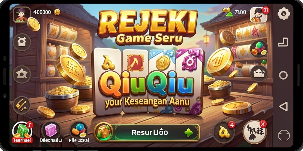 Screenshot gameplay REJEKI menampilkan keseruan bermain QiuQiu.
