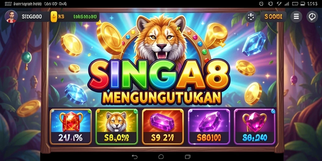 Screenshot SINGA8 menampilkan gameplay slot yang seru dan menguntungkan.