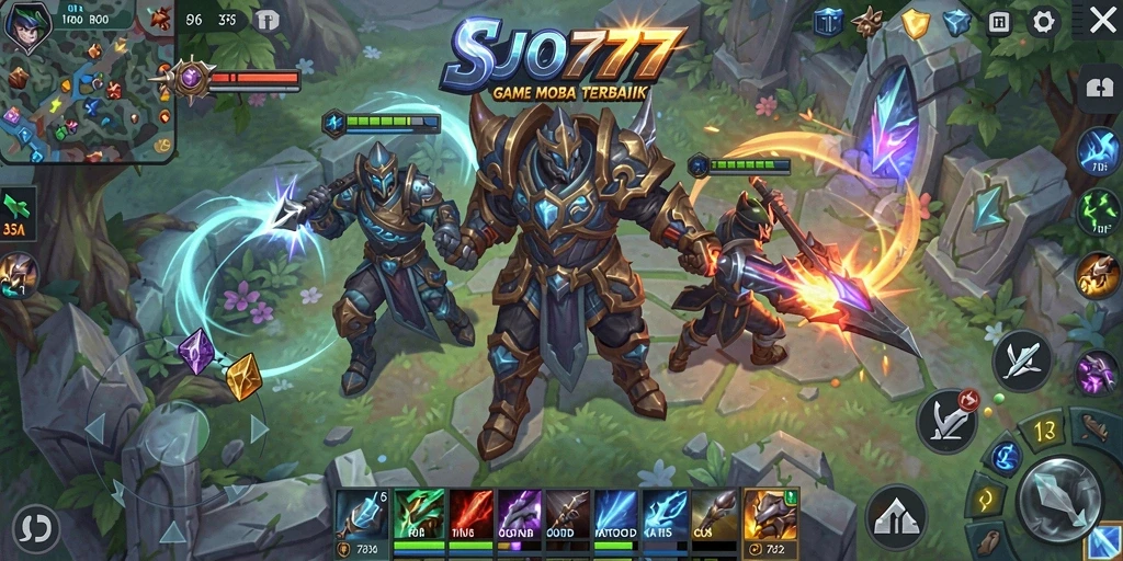 Screenshot gameplay MOBA yang menegangkan di SJO777.