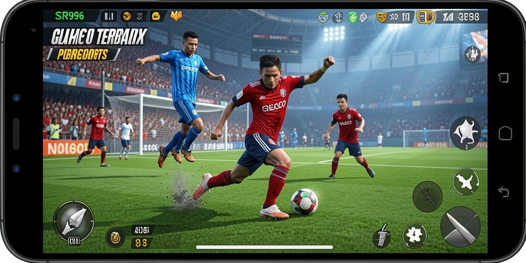 Tampilan gameplay SR996 yang seru dan mendebarkan di arena olahraga.