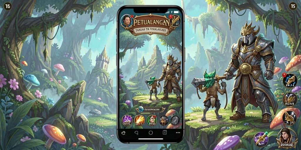 Screenshot gameplay T6 menampilkan petualangan epik dalam dunia RPG.