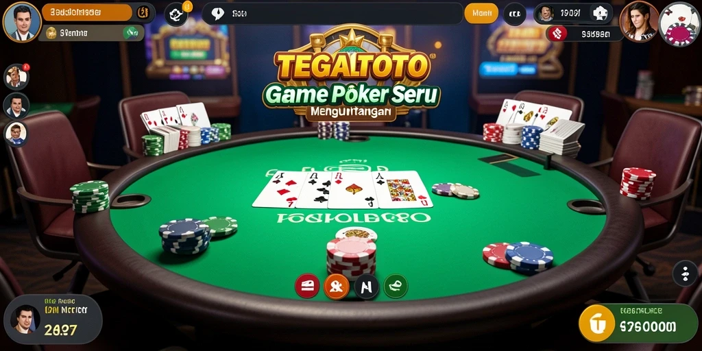 Tampilan gameplay seru di aplikasi TEGALTOTO dengan fitur poker menarik.