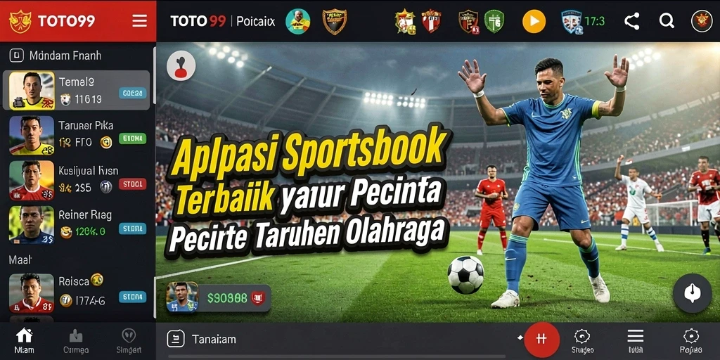 Screenshot TOTO99 yang menampilkan gameplay Sportsbook yang seru.