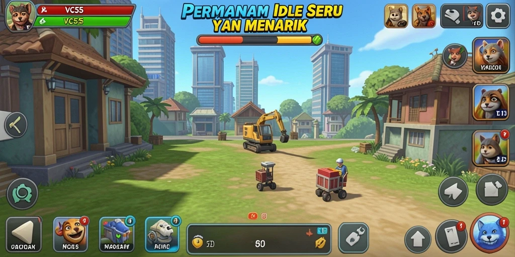 Tangkapan layar VC55 menampilkan gameplay yang adiktif dan interaktif.