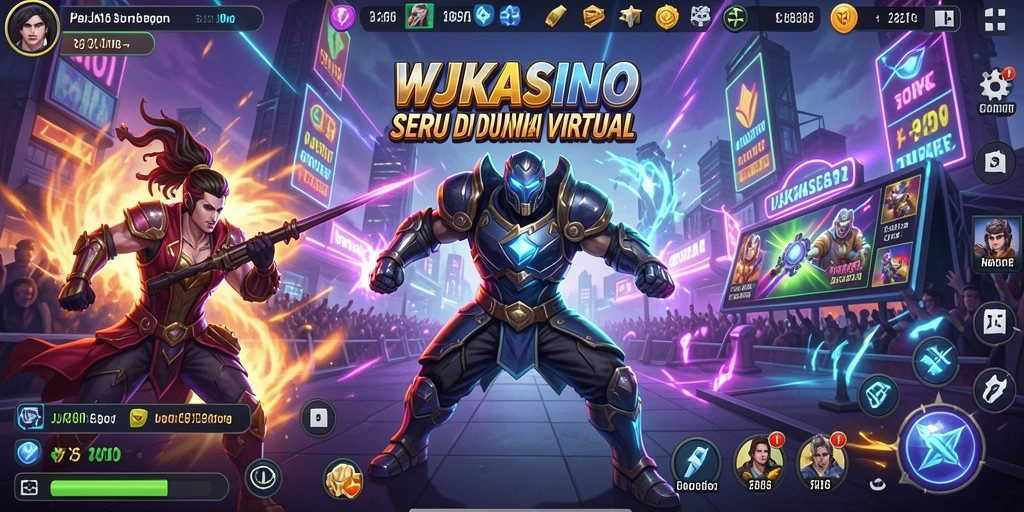 Tampilan gameplay seru dari WJKASINO di arena tempur.